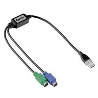 Hama - Tastatur- / Maus-Adapter - USB (M) bis PS/2 (W)