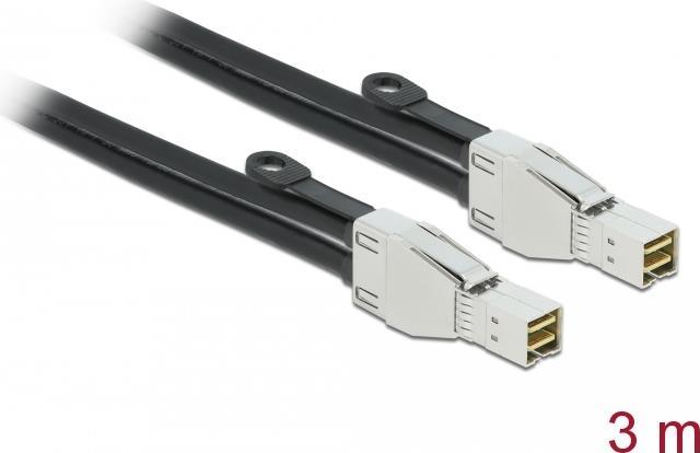 DeLOCK Serial Attached SCSI (SAS) eksternt kabel Sort 3m