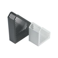 helit Stehsammler Gitterstruktur, DIN A4, Polystyrol lichtgrau, eckenschonend durch Raster in Einfüllrichtung, - 1 Stück (H6361282)