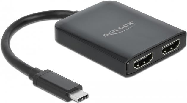 Delock Splitter USB di tipo C (modalità DP Alt) a 2 x HDMI MST / VXP