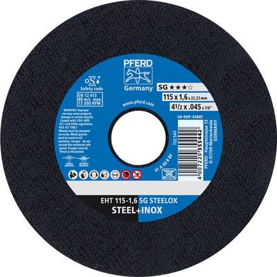 PFERD Trennscheibe f.VA/Blech D.115x1,6mm Bohrung 22,23mm PFERD gerade (61340422)