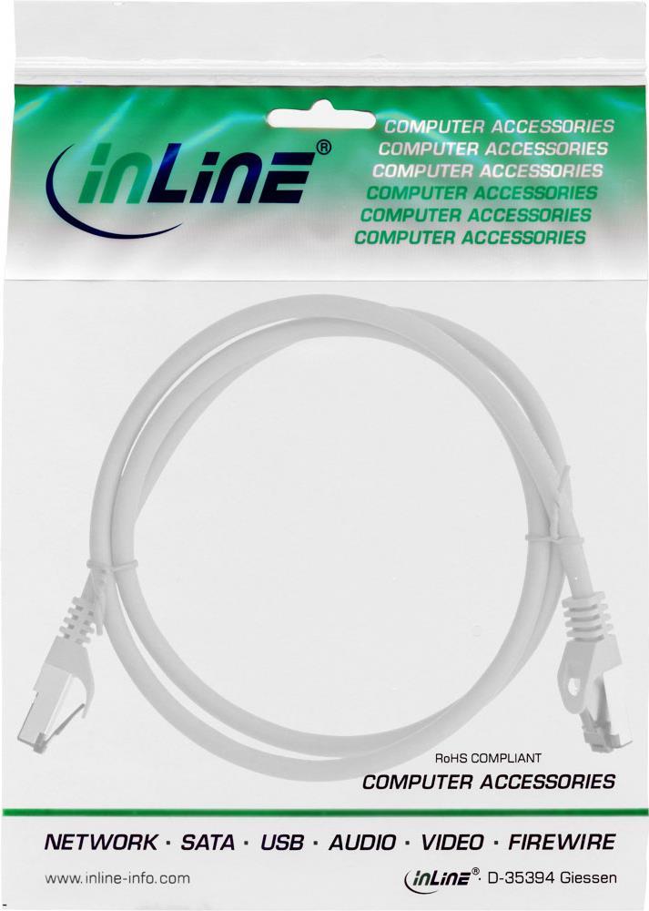 InLine Cavo Patch S/FTP (PiMf) Cat.8.1 2000MHz Halogenfree grigio 2m