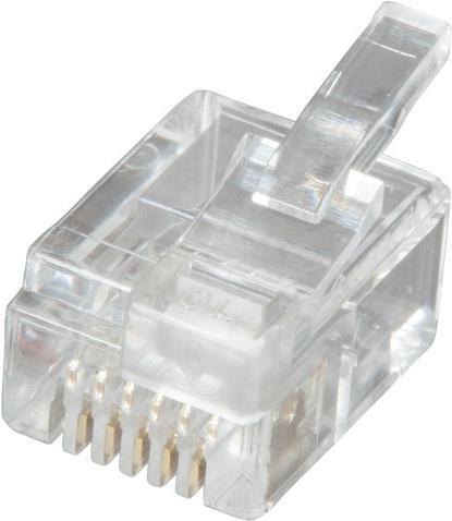 EFB-Elektronik GmbH Modular-Stecker DEC UTP, E-MO 6/6 SF, 100 Stück, RJ-Westernstecker ungeschirmt DEC 6P6CFür FlachkabelGeeignete Handzange für RJ10/RJ11/RJ12/RJ45: Art.-Nr. E-MUC410Geeignete Handzange für RJ69: Art.-Nr. 39945.2 (37542.1-100)