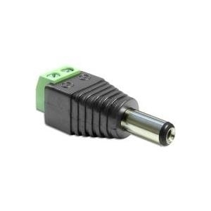 DeLOCK 65487 adattatore per inversione del genere dei cavi DC 2.5 x 5.5 mm 2p Nero Verde (Delock - strmforsyningsadapter - 2 pi)