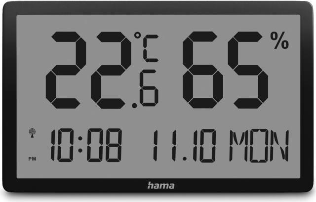 Hama 00222232 stazione meteorologica digitale Nero Batteria