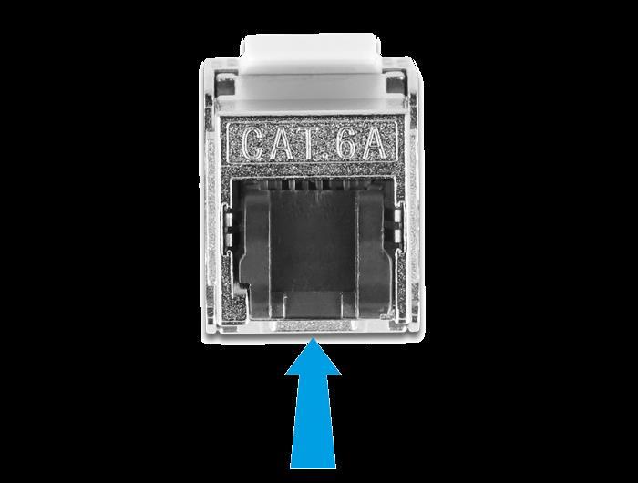 Delock - Cavo di prolunga di rete - Da RJ-45 (M) a RJ-45 (W) Keystone - 20 m - S/FTP - CAT 6a - Nero (87028)