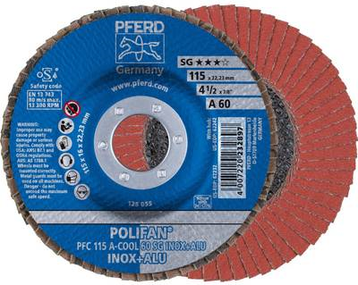 Pferd POLIFAN-Fächerscheibe PFC 115 A-COOL 60 SG INOX+ALU 67756115 Durchmesser 115 mm 10 St. (67756115)