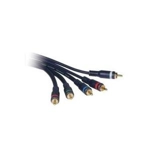 C2G Velocity - Video- / Audiokabel - Component Video / Audio - RCA (M) - bis - RCA (M) - 0,5m - doppelt abgeschirmtes Twisted-Pair-Kabel (80251)