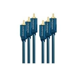 ClickTronic Casual Series - Videokabel - Component Video / RGB - RCA (M) bis RCA (M) - 5 m - Doppelisolierung