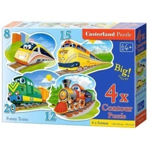 Castor Puzzle 4in1 Lustige Züge (PC-043033)