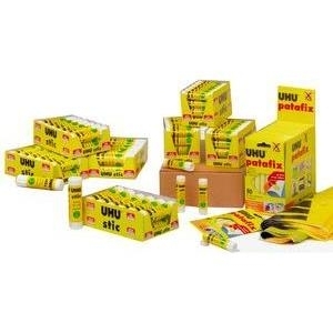 UHU Schulmodul Klebestift stic + Klebepads patafix Inhalt: 54 x Klebestift stic 8,2 g (60) + 18 GRATIS, - 1 Stück (42215)