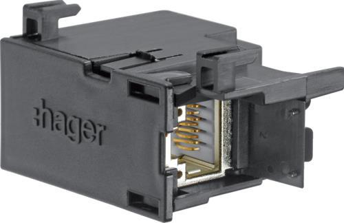 Hager ZZ45ZP6 RJ-45 Schwarz Steckdose (ZZ45ZP6)