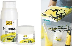 KREUL SOLO Goya Pouring Fluid, 250 ml flüssiges Acryl-Medium auf Wasserbasis, für Gieß- und - 1 Stück (87205)