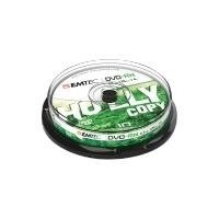EMTEC - 10 x DVD-RW - 4,7GB (120 Min.) 1x - 4x - Silber - Spindel (ECOVRW47104CB.)