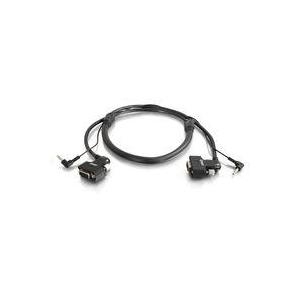 C2G VGA270 UXGA Monitor Cable - VGA- / Audiokabel - HD-15, Mini-Phone Stereo 3.5 mm (M) bis HD-15, Mini-Phone Stereo 3.5 mm (M) - 1 m - rechts-gewinkelter Stecker, Daumenschrauben - Schwarz