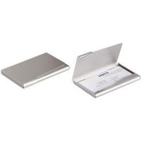 DURABLE Visitenkarten-Etui BUSINESS CARD BOX, mattsilber aus Aluminium, für 20 Visitenkarten bis 90 x 55 mm (2415-23)