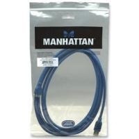 Manhattan SuperSpeed USB Device Cable - USB-Kabel - USB Type A (M) bis Micro-USB Type B (M) - USB 3.0 - 3 m - Blau