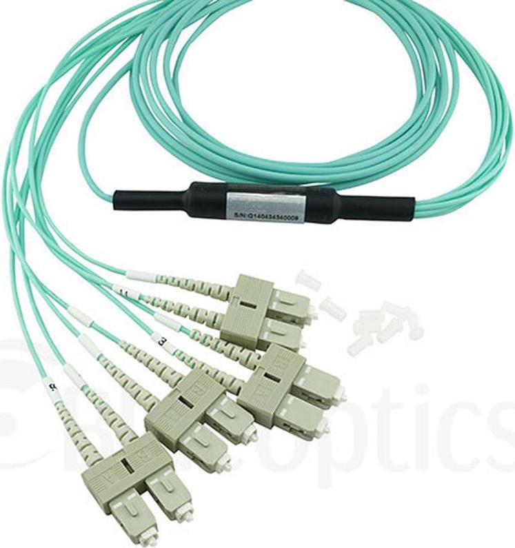 BlueOptics SFP5142EU5MKB cavo in fibra ottica 5 m MPO 4x SC OM3 colore menta (SFP5142EU5MKB)