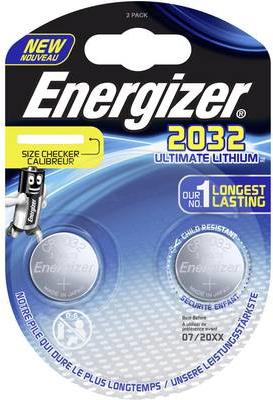 BLISTER 2 PILE CR2032 ULTIMATE E301319302 LITHIUM - ENERGIZE