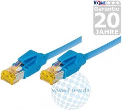 exertis Connect Patchkabel S/FTP, PiMF, CAT.6A ISO IEC, blau, 1,5 mPremium Patchkabel, LeoniCat.7 Rohkabel, Hirose TM31 Stecker, halogenfrei- hochwertiges Leoni-Kabel MegaLine F6-90 S/F flexCat.7 Rohkabel, halogenfrei- Twisted Pair, S/FTP geschirmt,