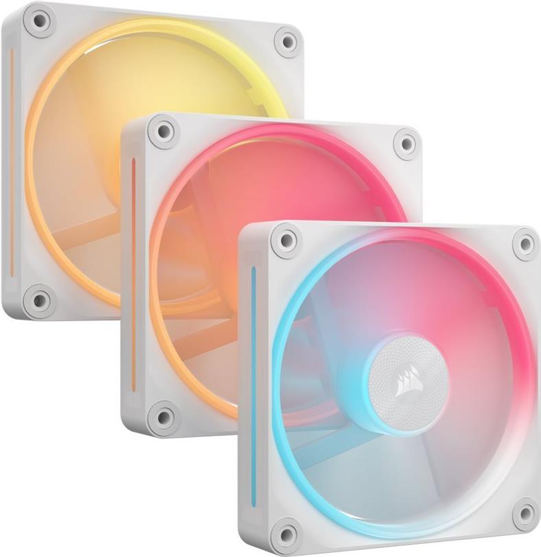 Corsair iCUE LINK LX120-R RGB Case per computer Ventilatore 12 cm Bianco 3 pz (CORSAIR iCUE LINK LX120-R RGB,120mm, W)