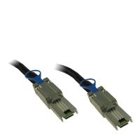 Inter-Tech - Externes SAS-Kabel - SAS 6Gbit/s - 4x Shielded Mini MultiLane SAS (SFF-8088), 26-polig bis 4x Shielded Mini MultiLane SAS (SFF-8088), 26-polig - 1 m - Schwarz