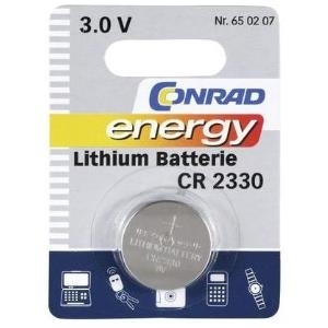 Conrad CR2330 - Lithium - Knopf/Münze - CR2330 - Metallisch (650207)