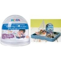 HEYDA Schneekugel zum Selbstgestalten (B)90 x (H)85 mm Klarsicht-Schneekugel, mit abnehmbarem Boden, mit weiß (204888400)
