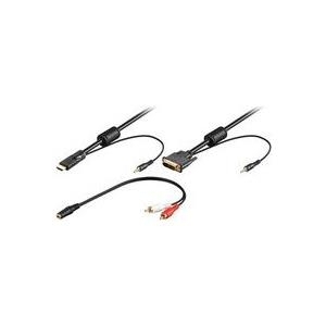 MicroConnect - Video-/Audio-Kabelkit - Single Link - HDMI / DVI / Audio - 3 m