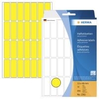 Herma - Matte etichette di carta autoadesiva permanente - Giallo - 13 x 40 mm 896 etichette (32 foglio x 28) (2361)