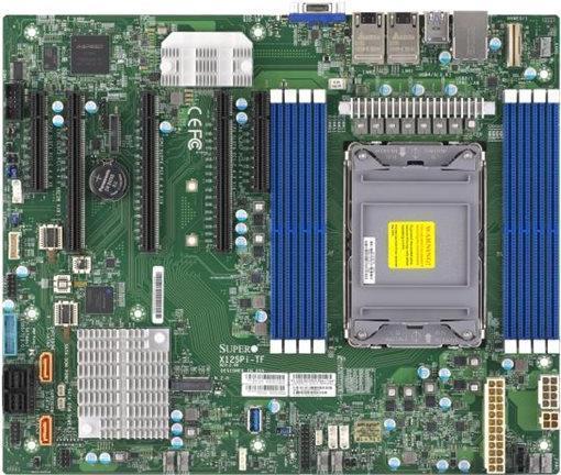 SUPERMICRO X12SPi-TF - Motherboard - ATX - LGA4189-Sockel - C621A Chipsatz - USB 3.2 Gen 1 - 2 x 10 Gigabit LAN - Onboard-Grafik - für SCLA25TQC R609LP, UP Storage SuperServer 540P-E1CTR36H