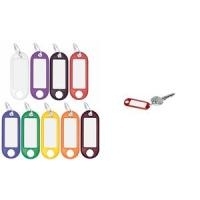 WEDO Schlüsselanhänger mit Ring, Durchmesser: 18 mm, violett aus Kunststoff, mit weißem, beschriftbarem, auswechselbarem (262 801808)