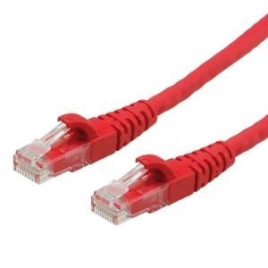 ROLINE - Patch-Kabel - RJ-45 (M) - RJ-45 (M) - 20 m - U/FTP - CAT 6a - gepresst, verseilt, glatt, halogenfrei - Rot, RAL 3031 (21.15.1429)