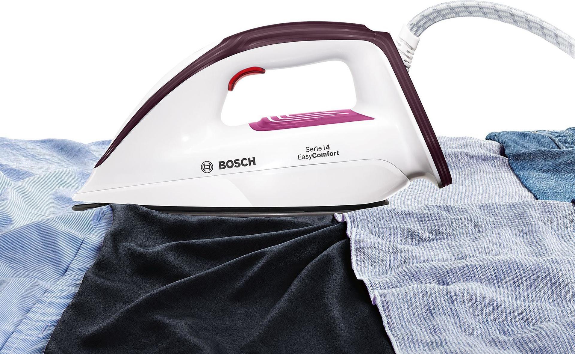 Bosch Serie - 4 EasyComfort TDS4020 - Dampfbügeleisen mit automatischer Abschaltung - Grundplatte: CeraniumGlissée - 2400 W - Deep Berry (TDS4020)