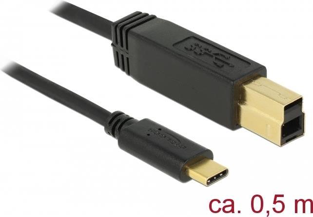 Delock Cavo USB 3.1 Gen 2 (10 Gbps) da tipo C a tipo B da 0,5 m