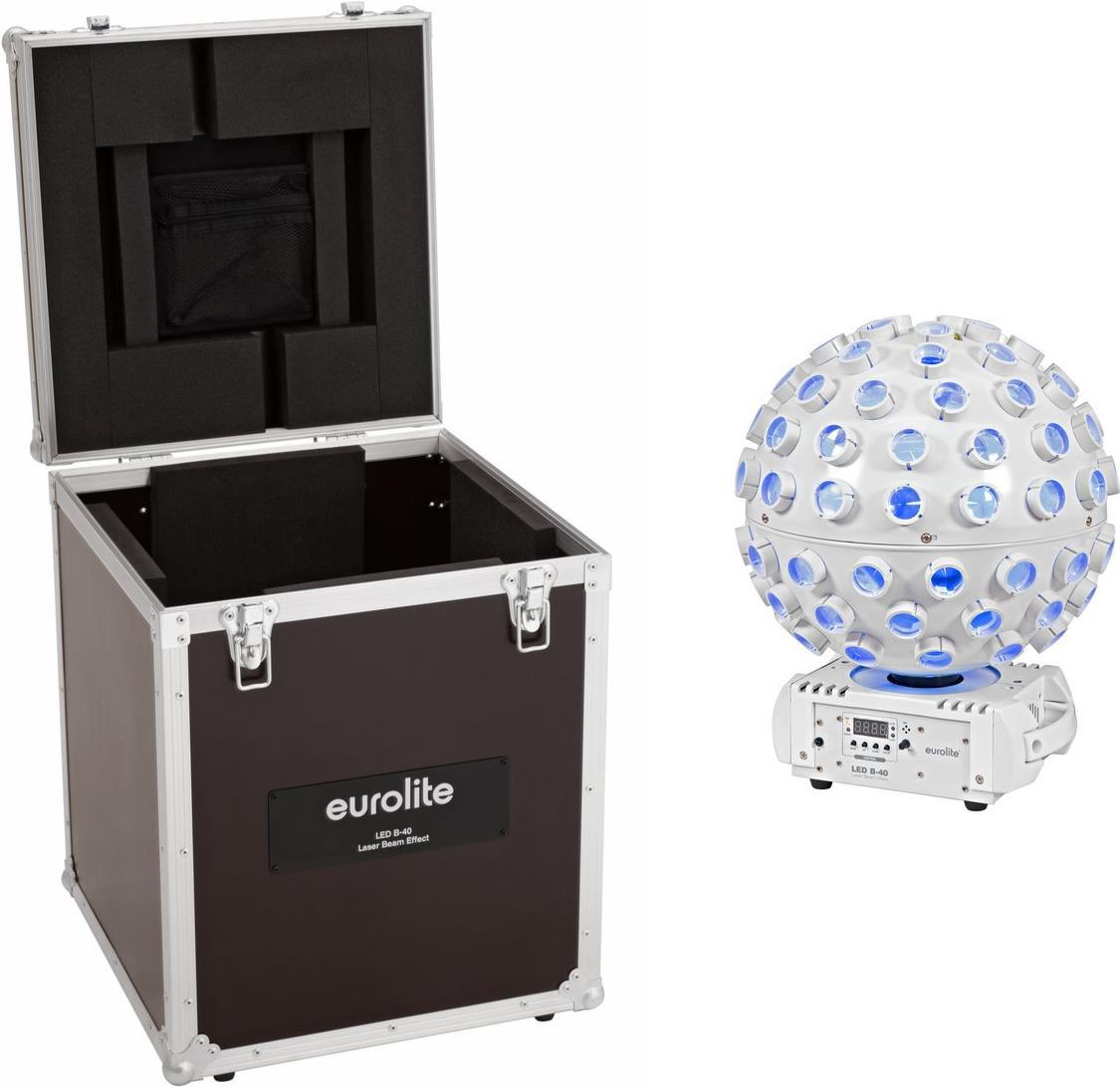 EUROLITE Set LED B-40 Laser Strahleneffekt weiß + Case (20000844)