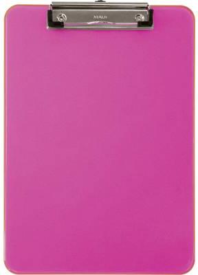 Portablocchi con clip MAULneon fucsia trasparente 31,8x22,6 cm 2340621