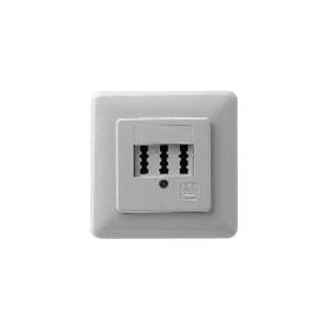 ZE Kommunikationstechnik 2x6/6 Standard - Anschlussdose, unterputz - TAE-NFF - Pearl White, RAL 1013 - Abdeckung mit einer Aussparung (1-675.05.5.09)