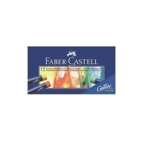 FABER-CASTELL Ölpastellkreiden STUDIO QUALITY, 12er Etui brilliante Farben, hohe Leuchtkraft für Enkaustik-, Pastell- (127012)