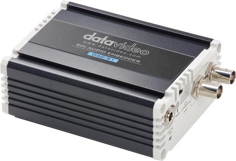 DataVideo DAC-91 - SDI - 3G/HD/SD SDI x 1 - 3G/HD/SD SDI x 2 - mini XLR x 2 - RCA x2 - Schwarz - Weiß (2000-2310)
