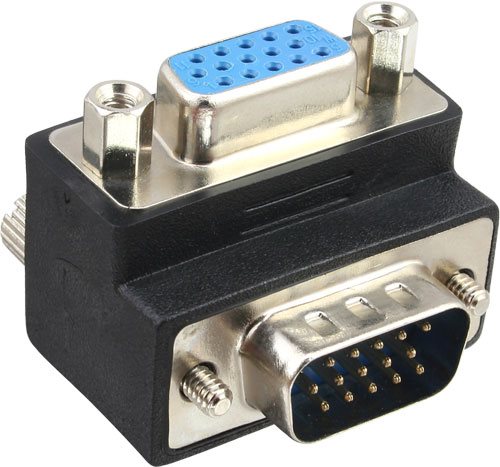 Adattatore VGA presa-spina 90 angolo 15 pin