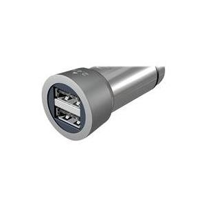 Raidsonic ICY BOX IB-CH201 - Auto-Netzteil - 22.5 Watt - 4.5 A - 2 Ausgabeanschlussstellen (USB) - Silber (IB-CH201)