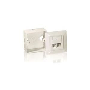 Equip - Anschlussdose, unterputz - RJ-45 X 2 - RAL 9010 (125761)