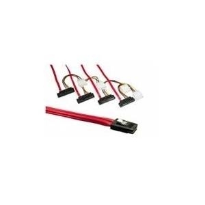 MAG - Internes SAS-Kabel (Serial Attached SCSI) - 36 PIN Mini SAS (SFF-8087) Stecker-> 4 x SAS SFF-8482 gewinkelt + 4 x 13,30cm (5,25) Stromanschluss - 0,75 m (SAS-87FNL-PW-75)