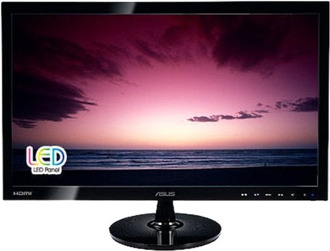 Asus VS248HR - LED-Monitor - 61 cm (24) - 1920 x 1080 FullHD - 250 cd/m2 - 1 ms - HDMI, DVI-D, VGA - Schwarz (90LME3001Q02231C-)