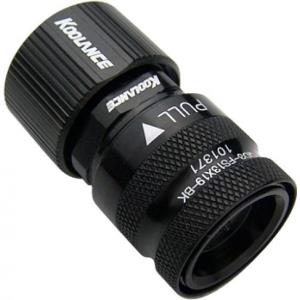 Koolance QD3 Female Quick Disconnect No-Spill Coupling, Compression for 13mm x 19mm (1/2 x 3/4in) - Flüssigkühlsystem Kupplung - Schwarz