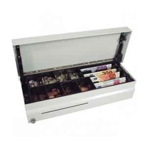 Cash Bases Einsatz , Plastik, 8 Münzfächer, 4 Scheinfächer, schwarz, passend für: CB Flip Lid (460mm Breite) (22778)