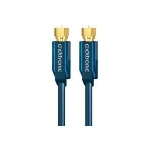 ClickTronic Casual Series - HF-Kabel - F-Stecker (M) bis F-Stecker (M) - 15 m - doppelt abgeschirmtes Koaxialkabel