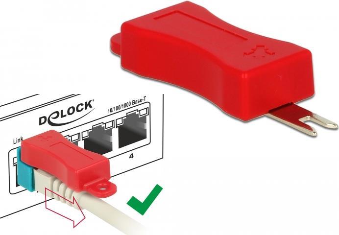 Strumento Delock per RJ45 Secure Clip 4 pezzi