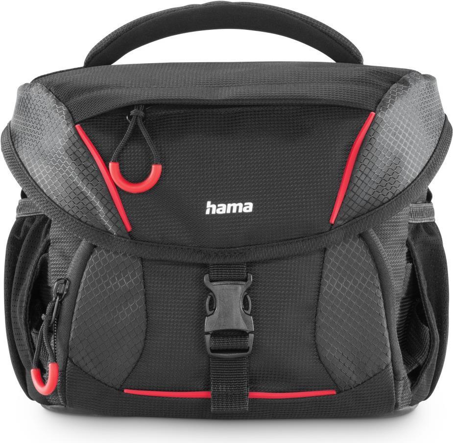 Hama Phoenix Custodia compatta Nero (Hama Phoenix 130 Camera Bag, Multiple Pockets, Trolley Strap, Rain Protection Hood, Tripod